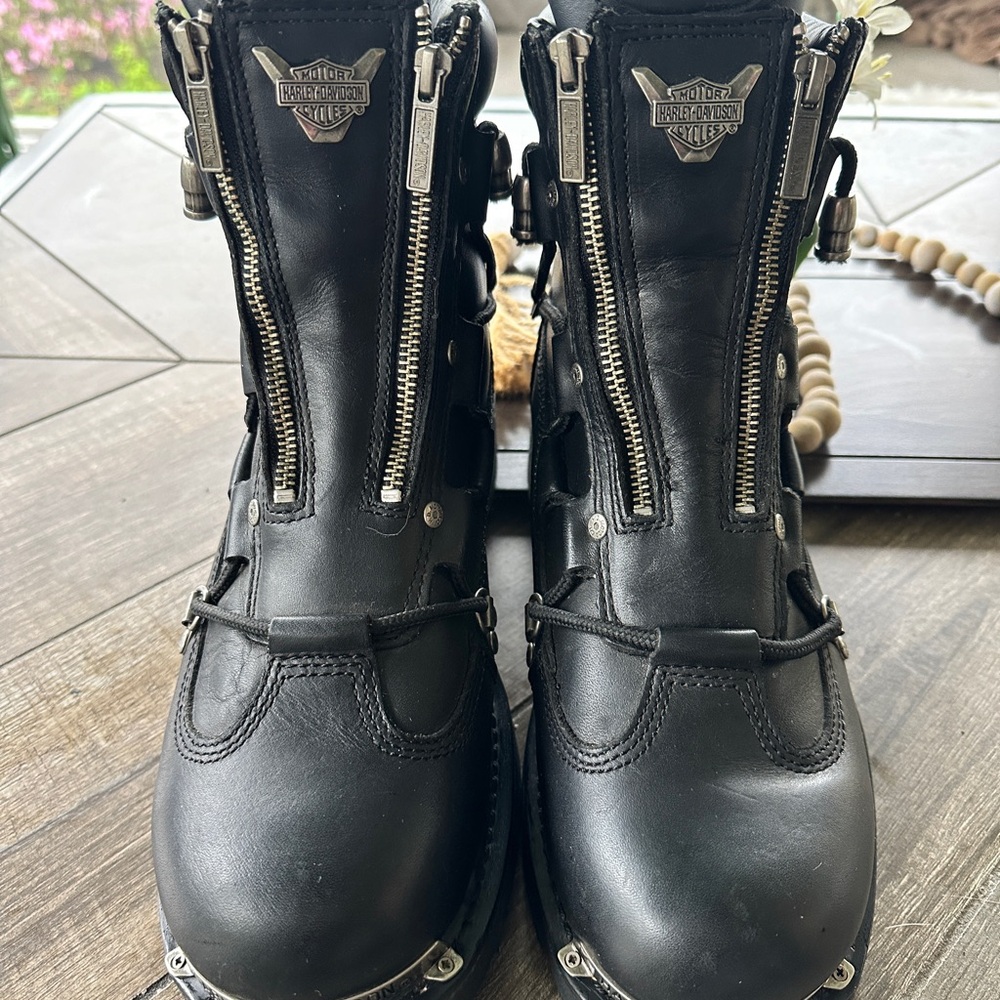 Harley Davidson Men's Brake Light Riding Boots Sz 10